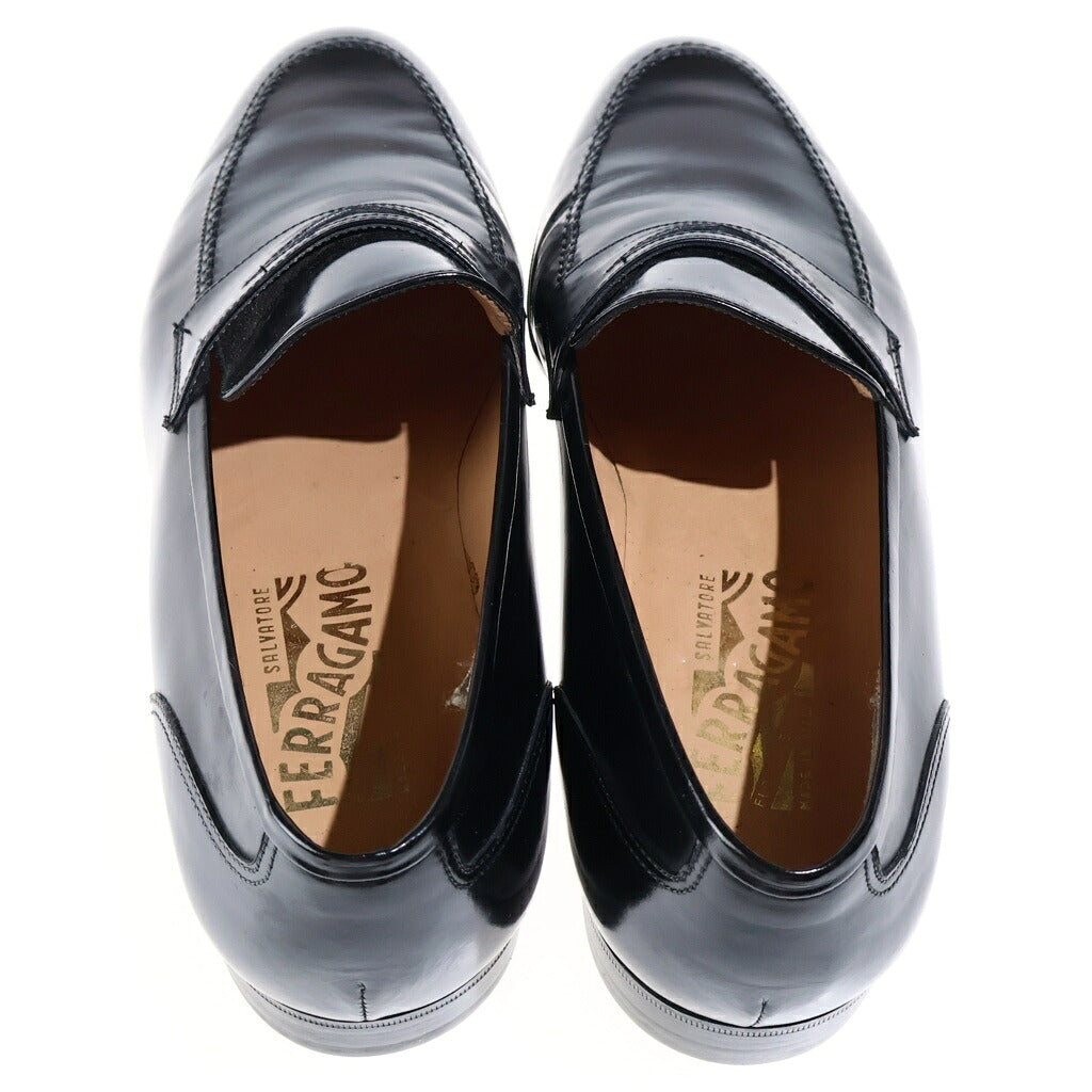 FERRAGAMO(フェラガモ) コインローファー レザーシューズ ブラック