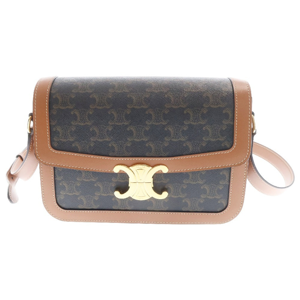 CELINE(セリーヌ) クラシック トリオンフバッグ/トリオンフキャンバス ショルダーバッグ ブラウン レディース 191242BZ4.04LU