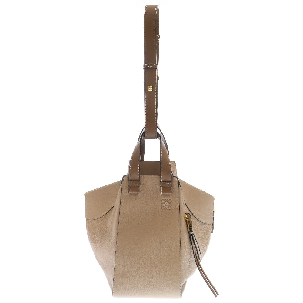 LOEWE(ロエベ) ハンモック ミディアム ベージュ レザー 2wayバッグ ハンドバッグ ショルダーバッグ