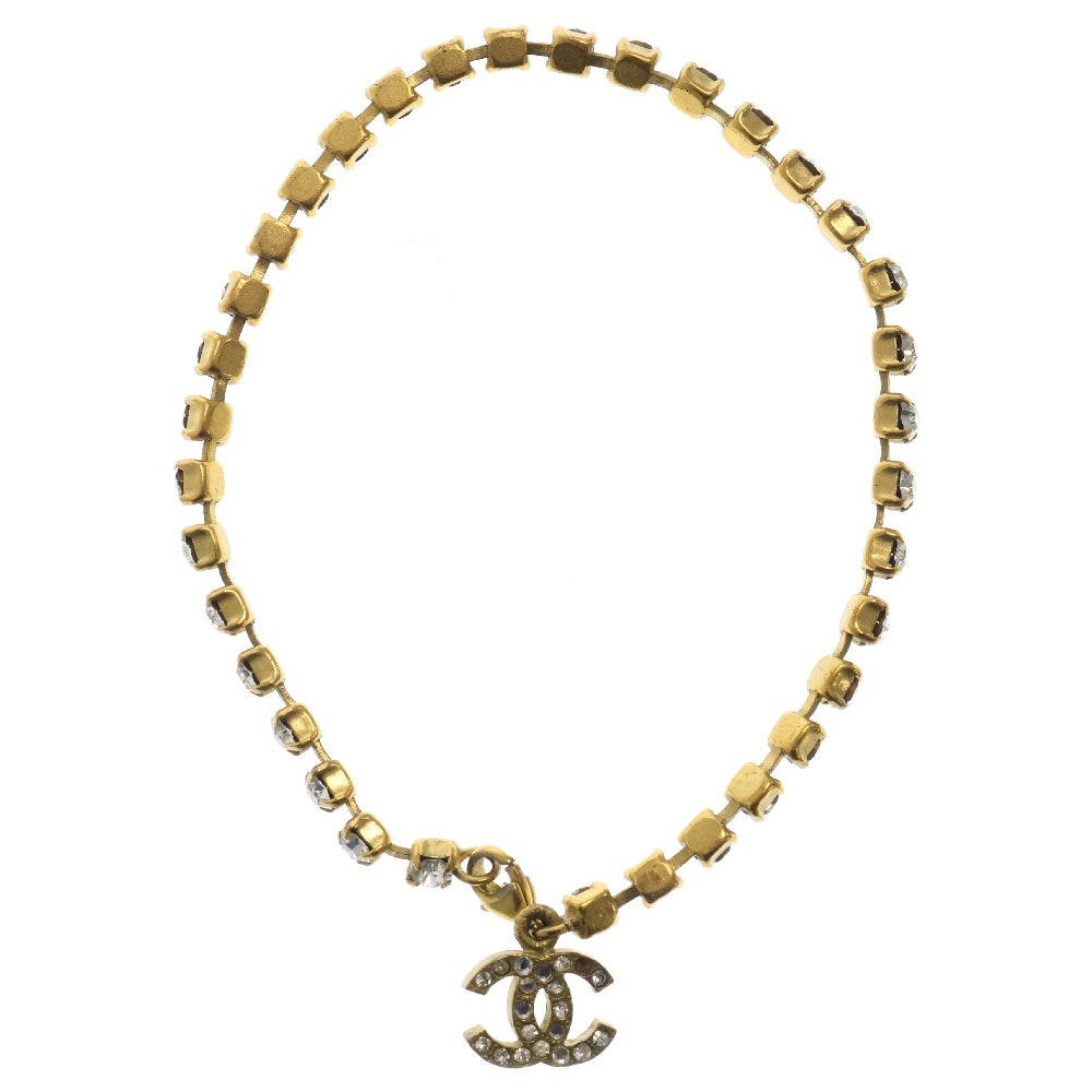 CHANEL(シャネル) ココマーク ラインストーン アンクレット ゴールド 95P