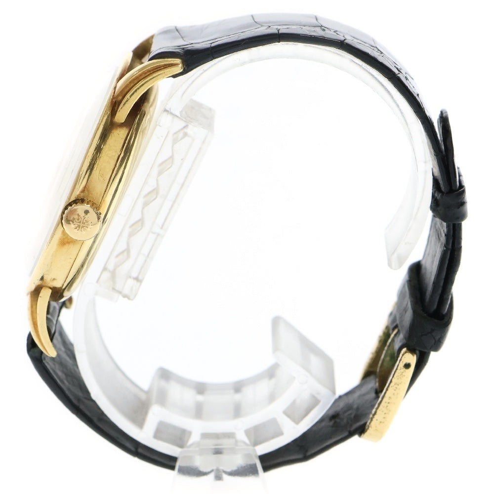 PATEK PHILIPPE(パテックフィリップ) カラトラバ 白文字盤 イエローゴールド YG×革/手巻 2481 cal.2750 腕時計 アンティーク メンズ