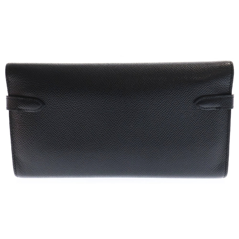 HERMES(エルメス) ケリーウォレット ロング ブラック エプソン ゴールド金具 D刻印 長財布