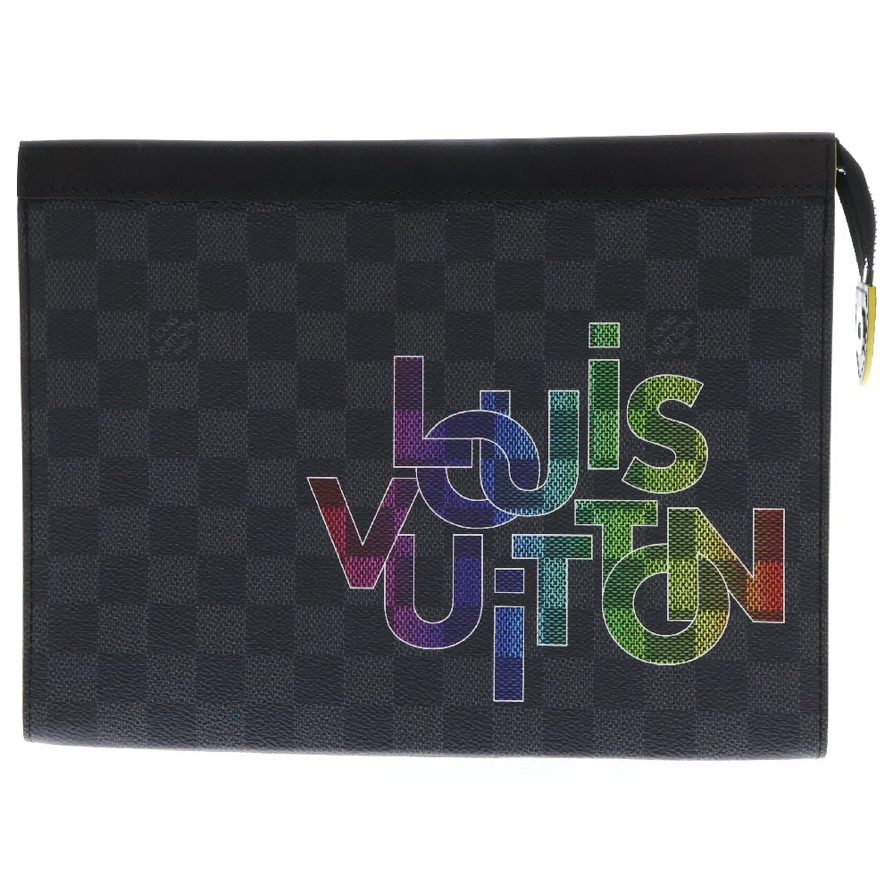 LOUIS VUITTON(ルイヴィトン) ダミエグラフィット リンクポシェット ヴォワヤージュMM セカンドバッグ クラッチバッグ ブラック PVCレザー N60307
