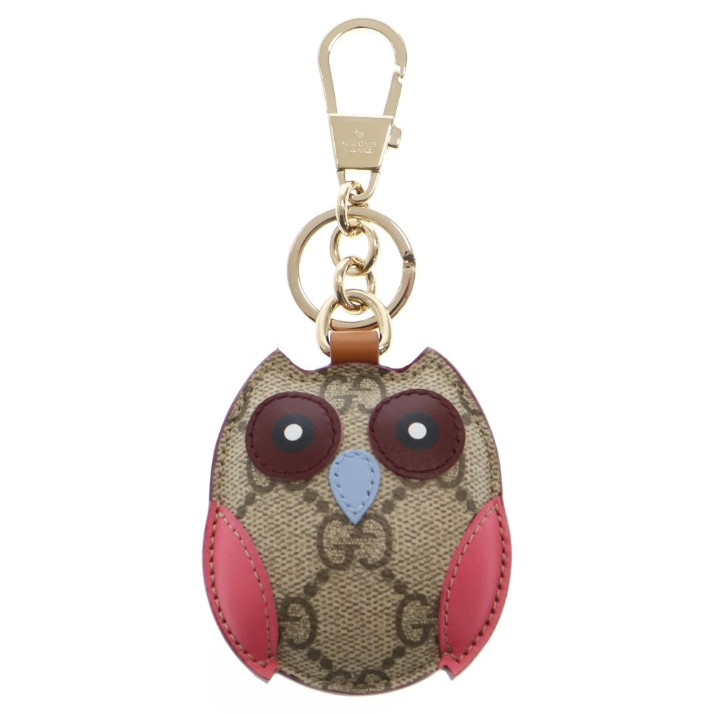 GUCCI(グッチ) アウル シェイプ バッグチャーム マルチカラー PVCレザー フクロウ 821813