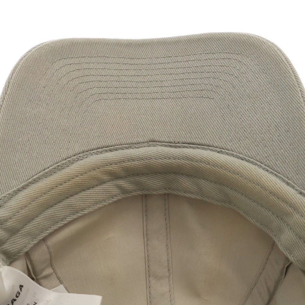 BALENCIAGA(バレンシアガ) ロゴ ベースボールキャップ グレー キャンバス 帽子