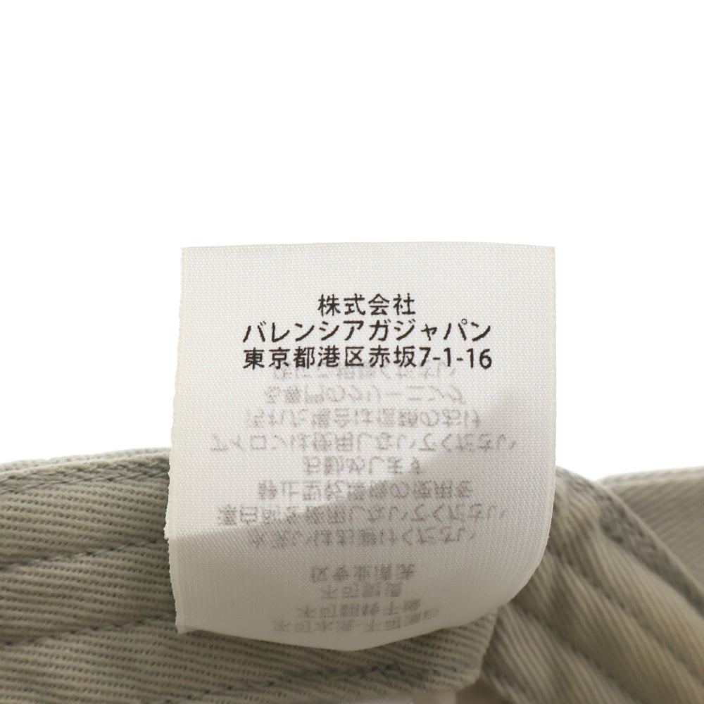 BALENCIAGA(バレンシアガ) ロゴ ベースボールキャップ グレー キャンバス 帽子
