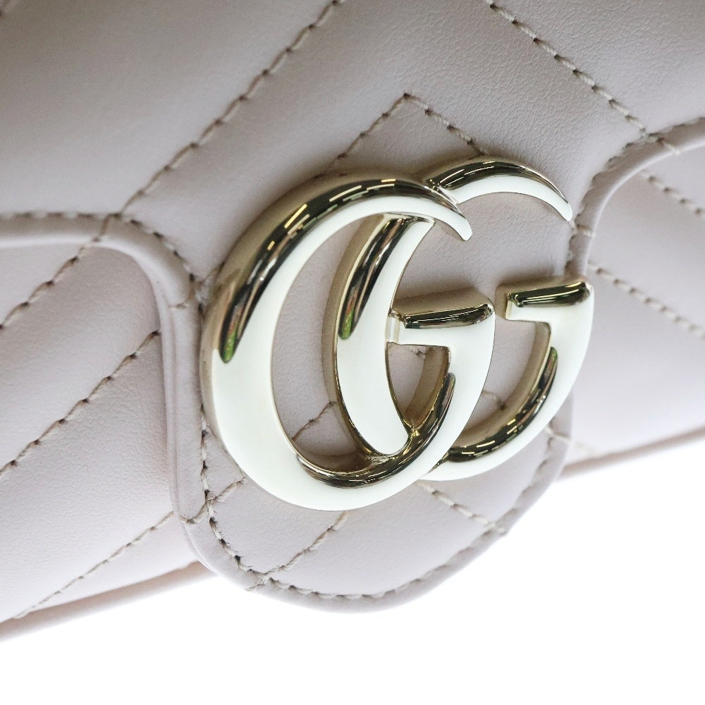 GUCCI(グッチ) GGマーモント チェーンショルダーバッグ ピンク レザー クロスバッグ 476433