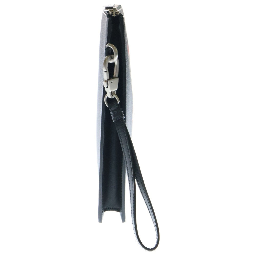 GUCCI(グッチ) GGスプリーム クラッチバッグ ウルフズヘッド 黒 PVC×レザー セカンドバッグ 547084