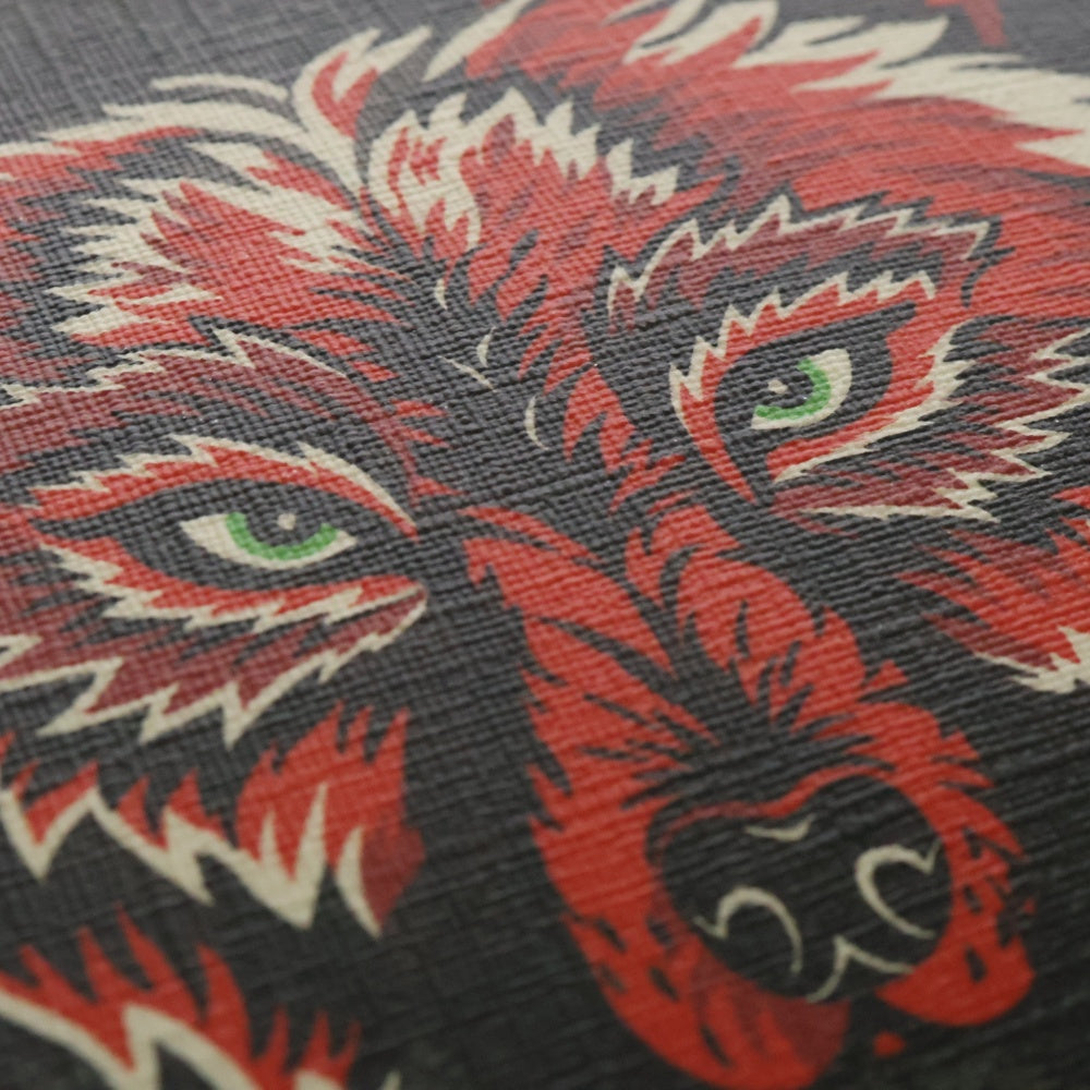 GUCCI(グッチ) GGスプリーム クラッチバッグ ウルフズヘッド 黒 PVC×レザー セカンドバッグ 547084