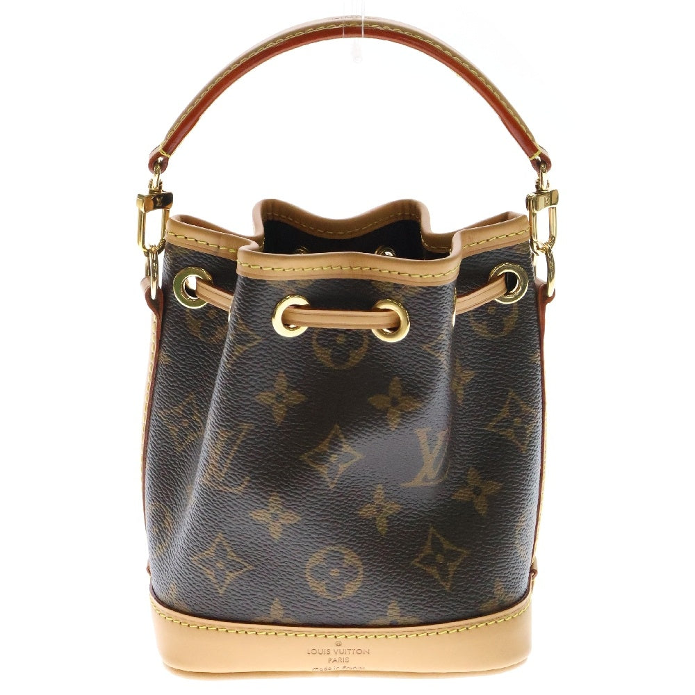 LOUIS VUITTON(ルイヴィトン) モノグラム ナノ ノエ 2WAYバッグ ハンドバッグ ショルダーバッグ ミニバッグ ブラウン ゴールド金具 レザー×PVC M81266
