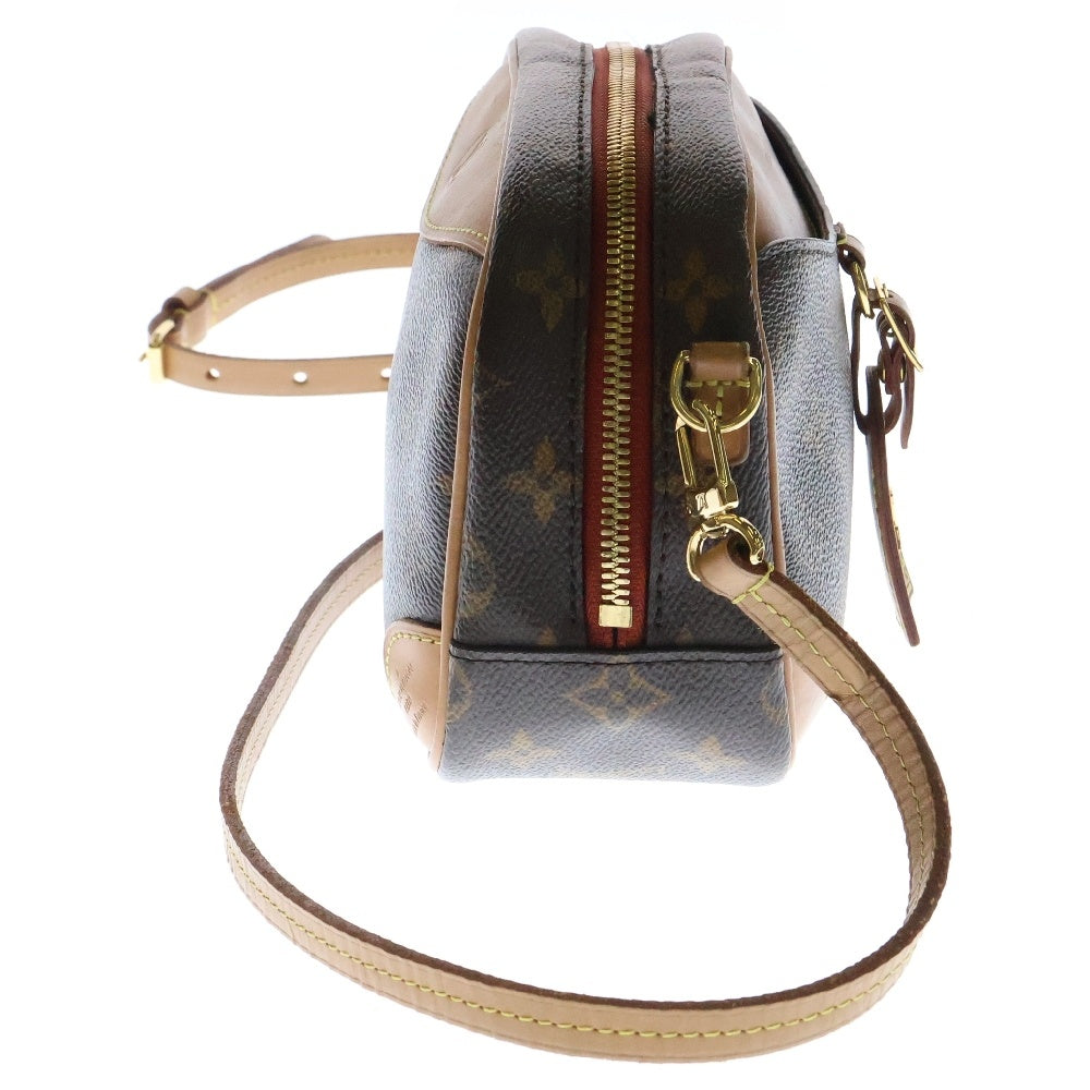 LOUIS VUITTON(ルイヴィトン) モノグラム ドーヴィルMINI ショルダーバッグ ミニバッグ ブラウン ゴールド金具 レザー×PVC M45528