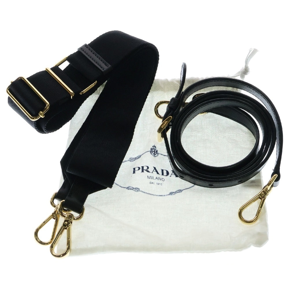 PRADA(プラダ) サフィアーノ 2wayハンドバッグ ショルダーバッグ ブラック トライアングルロゴ ゴールド金具 レザー 1BA269