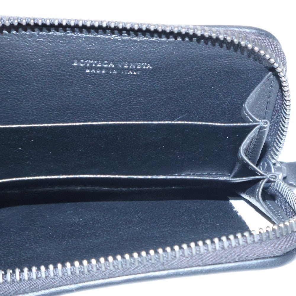 BOTTEGA VENETA(ボッテガヴェネタ) イントレチャート コインケース 黒 レザー コンパクトウォレット