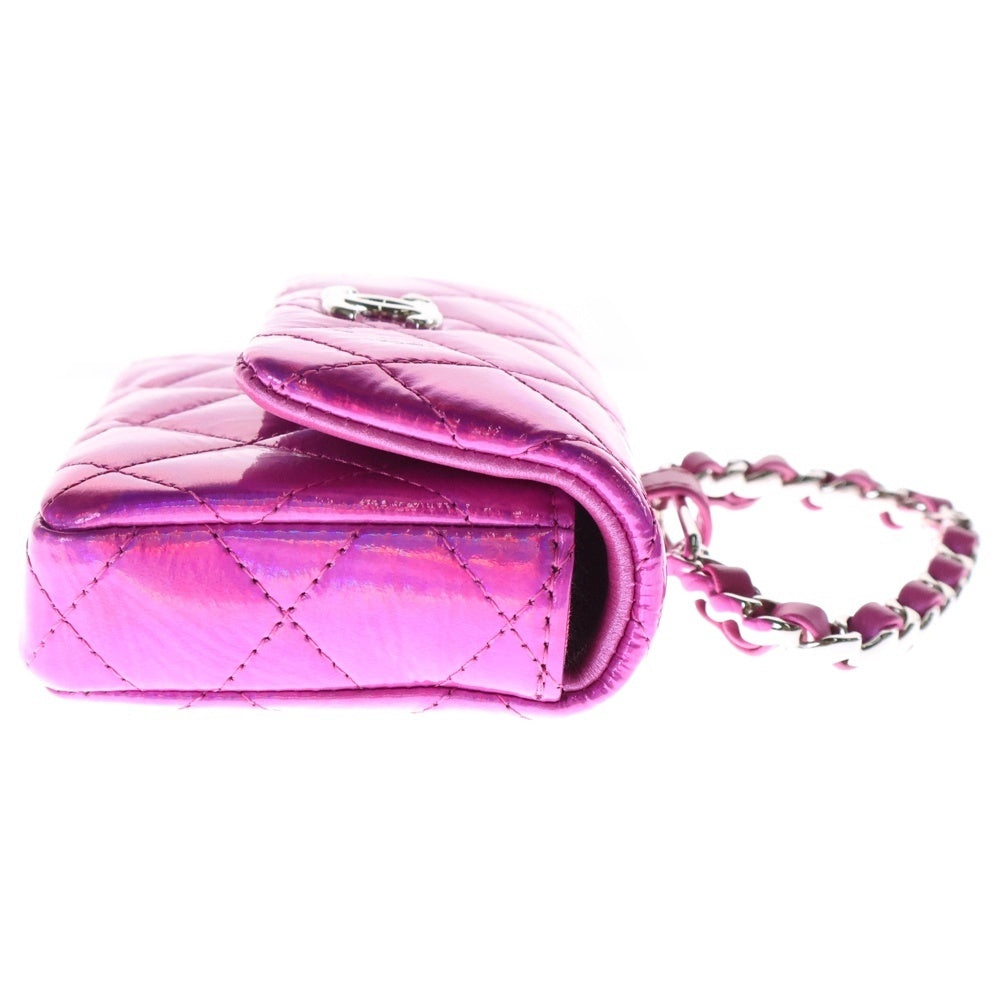 CHANEL(シャネル) イヤーズギフト ジュエルフック マトラッセ パテントレザー ポーチ ピンク