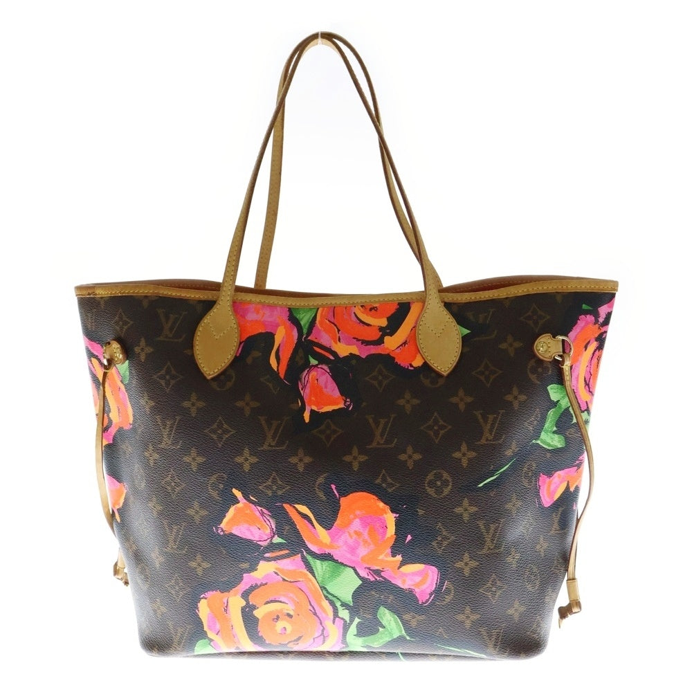 LOUIS VUITTON(ルイヴィトン) モノグラム ローズ ネヴァーフルMM トートバッグ ブラウン PVCレザー M48613