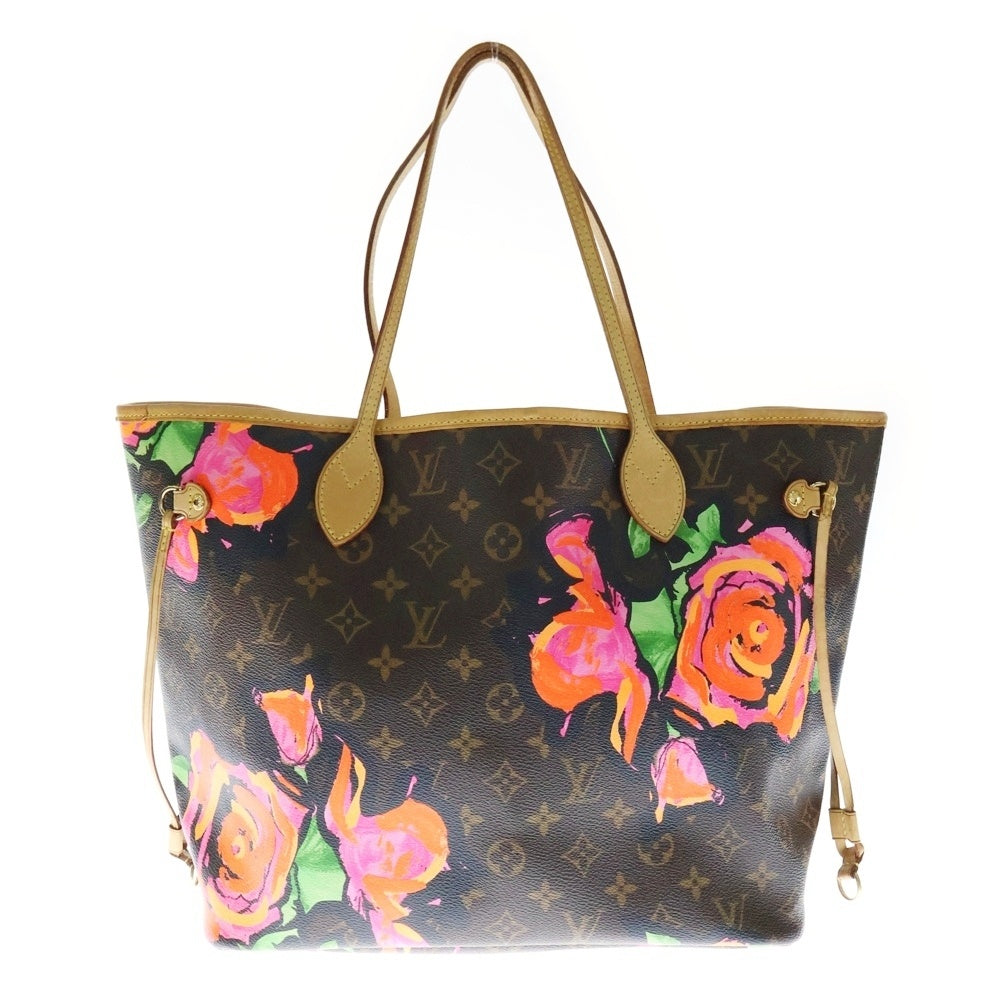 LOUIS VUITTON(ルイヴィトン) モノグラム ローズ ネヴァーフルMM トートバッグ ブラウン PVCレザー M48613