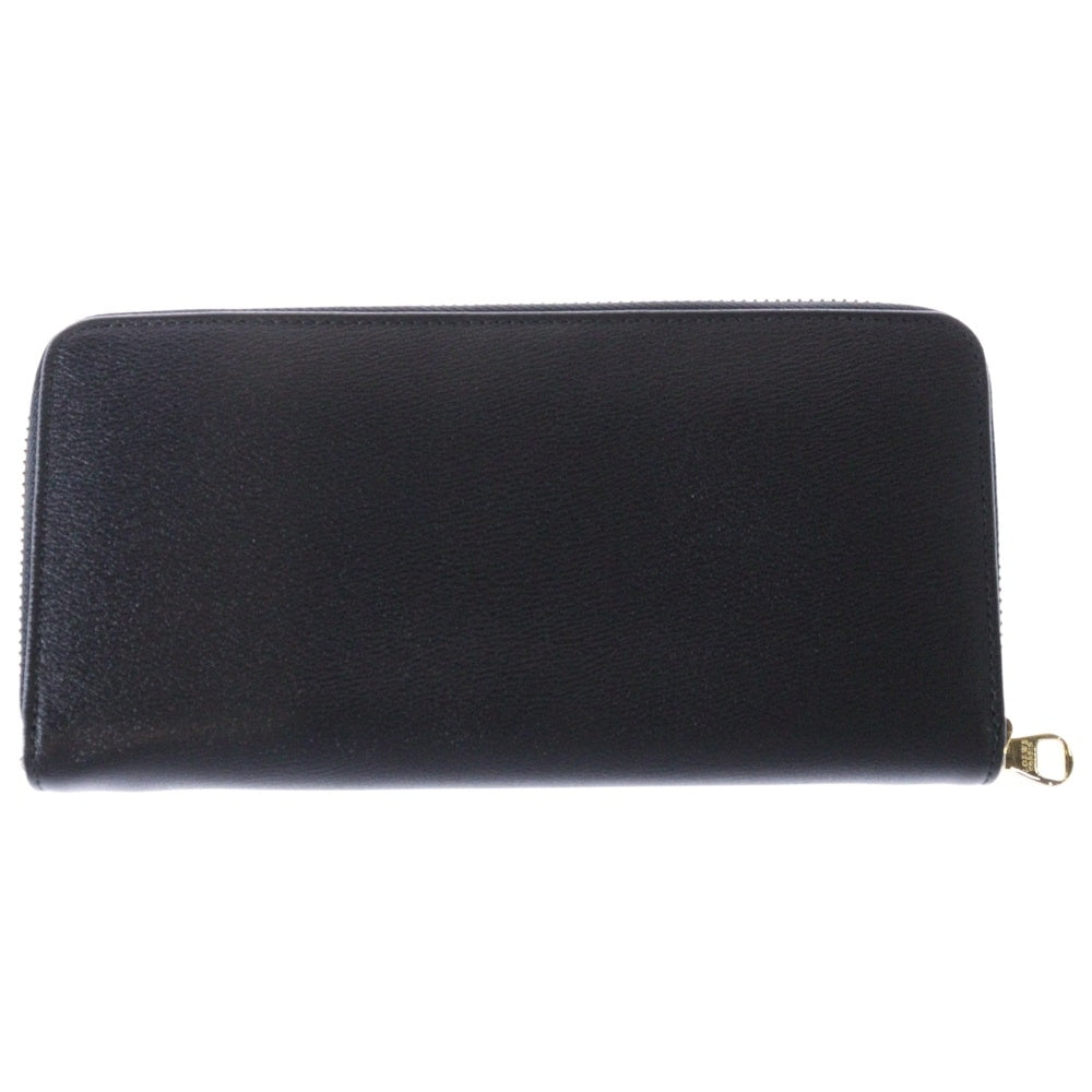 LOEWE(ロエベ) アナグラム ラウンドファスナー ロングウォレット 長財布 ブラック ゴールド金具 レザー