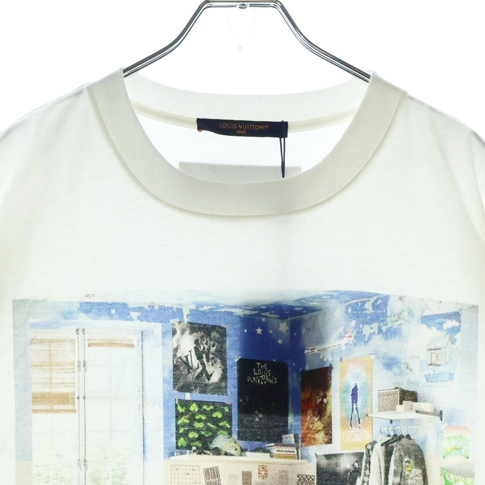 LOUIS VUITTON(ルイヴィトン) 23AW Printed Cotton S/S Tee プリンテッドコットンクルーネック半袖Tシャツ ホワイト RM232 NPG HPY80W