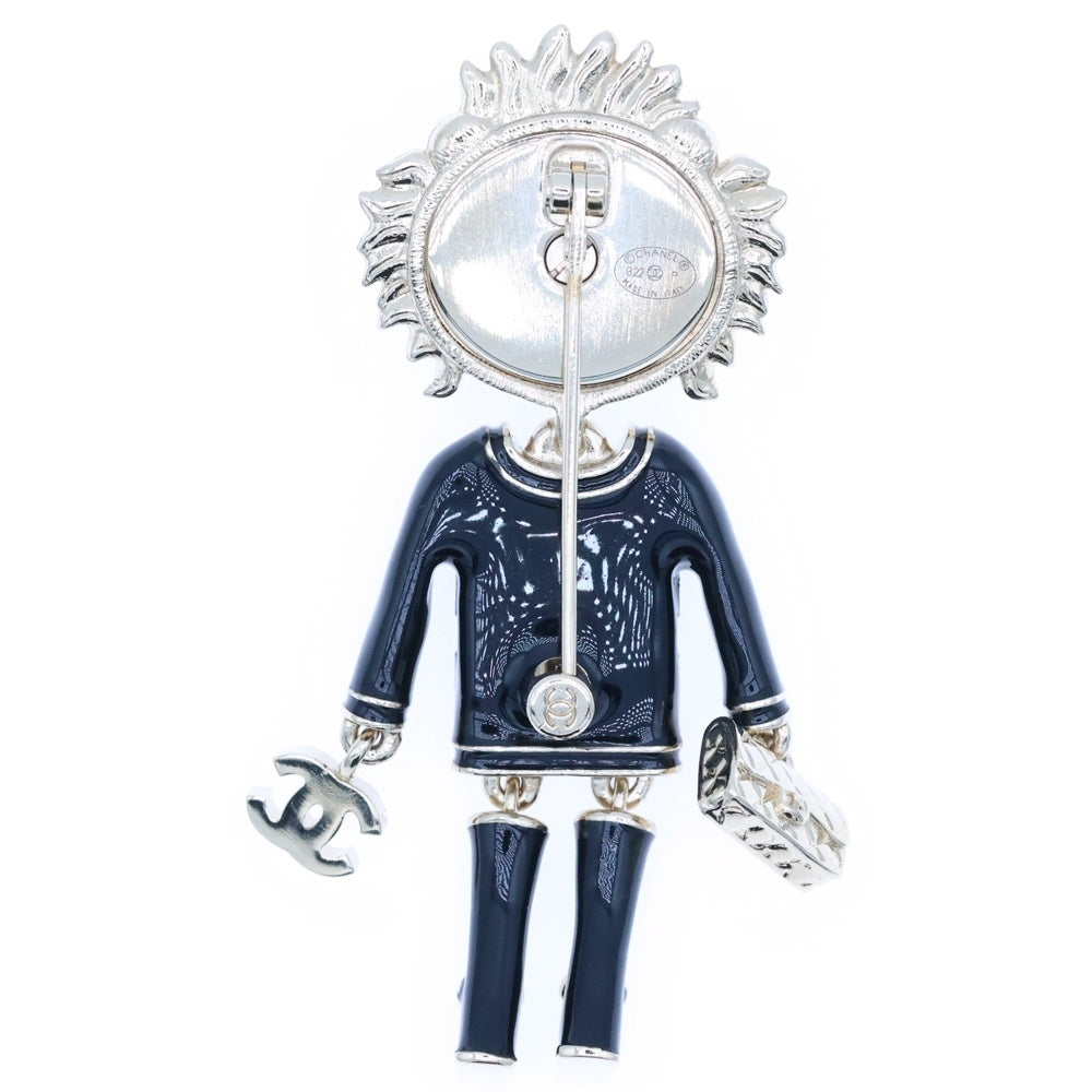 CHANEL(シャネル) ココマーク ライオン ラインストーン ブローチ ブラック×ゴールド GP B22P アクセサリー