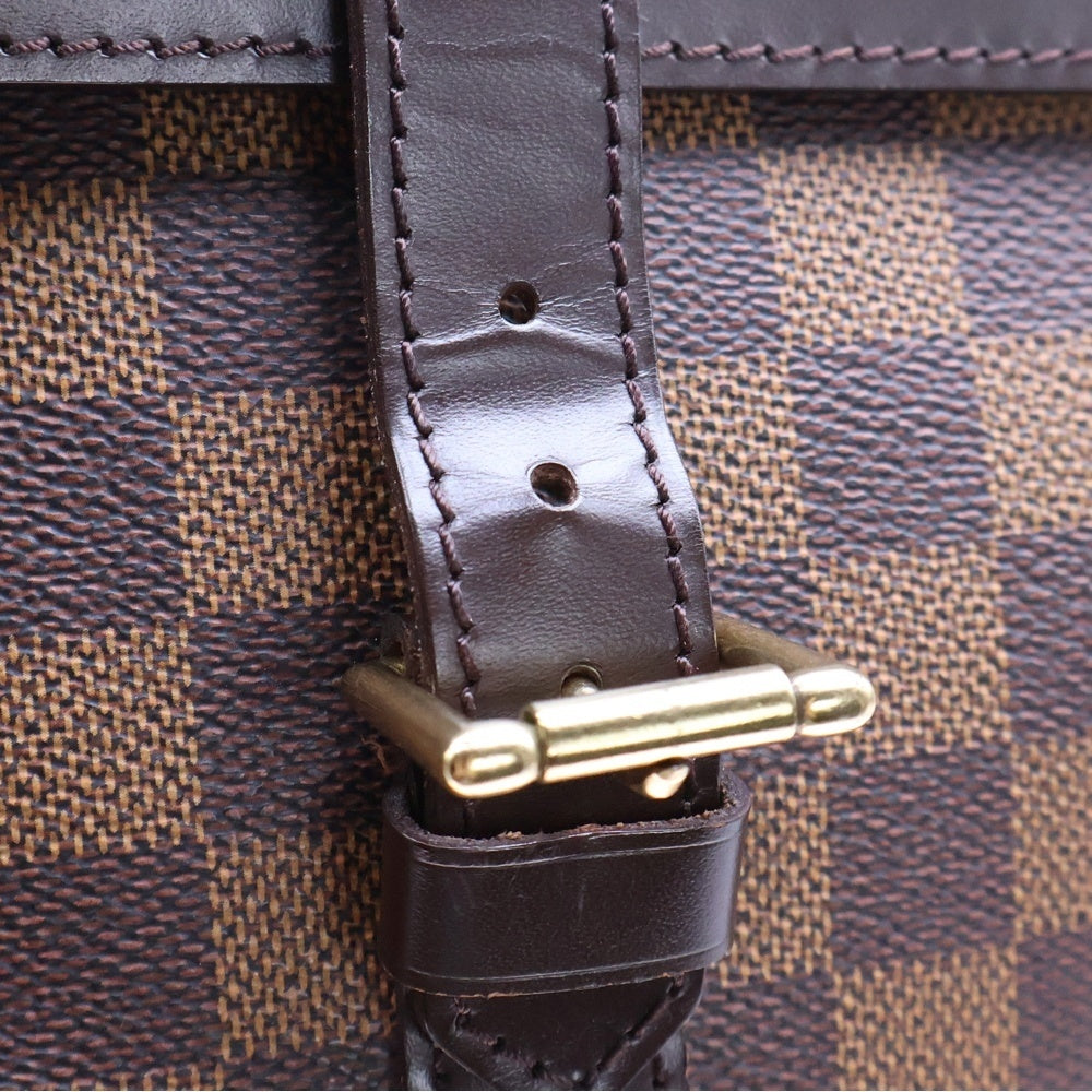 LOUIS VUITTON(ルイヴィトン) ダミエ ソーホー バックパック リュックサック ゴールド金具 ブラウン レザー N51132