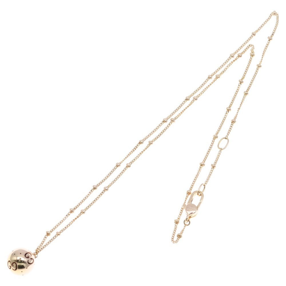 GUCCI(グッチ) ロゴ アイコン ボール ネックレス K18PG ピンクゴールド アクセサリー ジュエリー