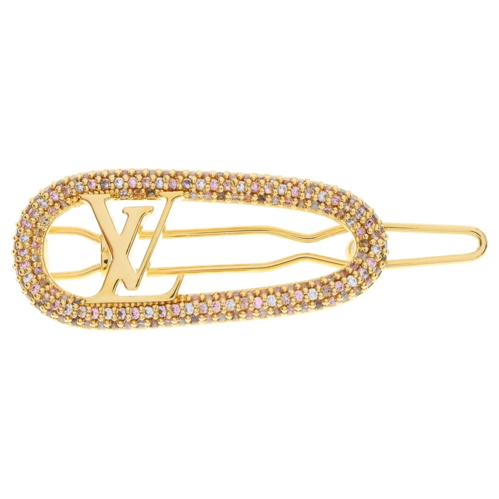 LOUIS VUITTON(ルイヴィトン) バレッタ マイLV チェーン ストラス ラインストーン ゴールド GP M02088