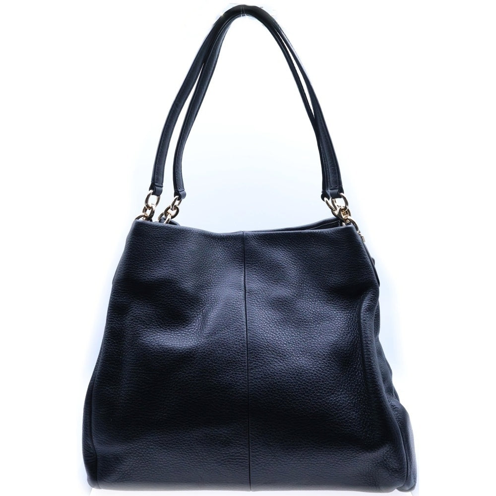 COACH(コーチ) トートバッグ ハンドバッグ ブラック ゴールド金具 レザー
