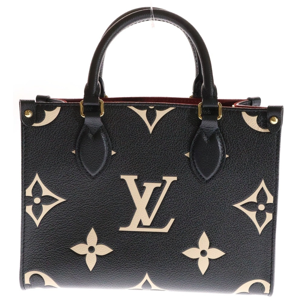 LOUIS VUITTON(ルイヴィトン) モノグラムアンプラント オンザゴーPM 2WAY レザーハンドバッグ ショルダーバッグ ブラック×ベージュ M45659