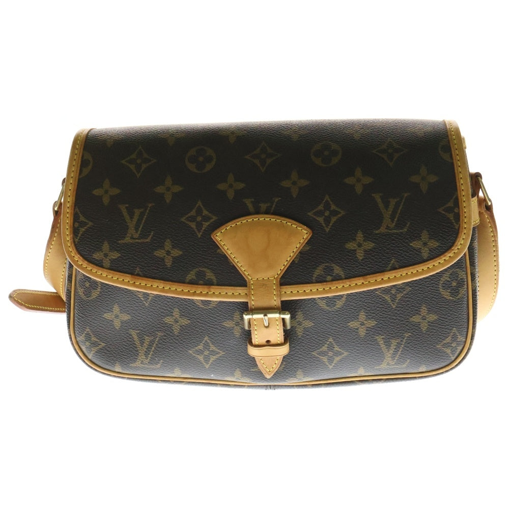 LOUIS VUITTON(ルイヴィトン) モノグラム ソローニュ ショルダーバッグ ブラウン レザー× ゴールド金具 M42250