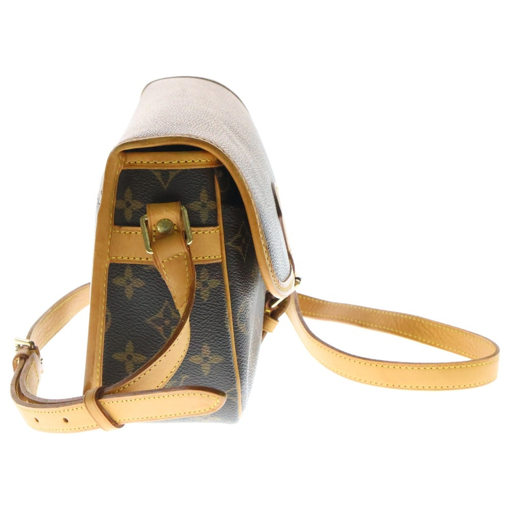 LOUIS VUITTON(ルイヴィトン) モノグラム ソローニュ ショルダーバッグ ブラウン レザー× ゴールド金具 M42250