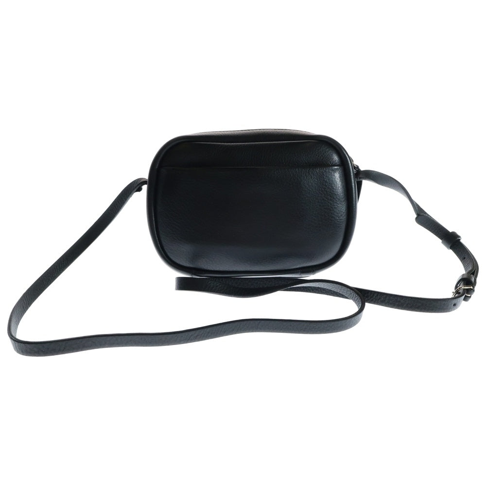 BALENCIAGA(バレンシアガ) エブリデイ ロゴ カメラバッグ ショルダーバッグ ショルダーポーチ ミニバッグ ブラック レザー シルバー金具 489809