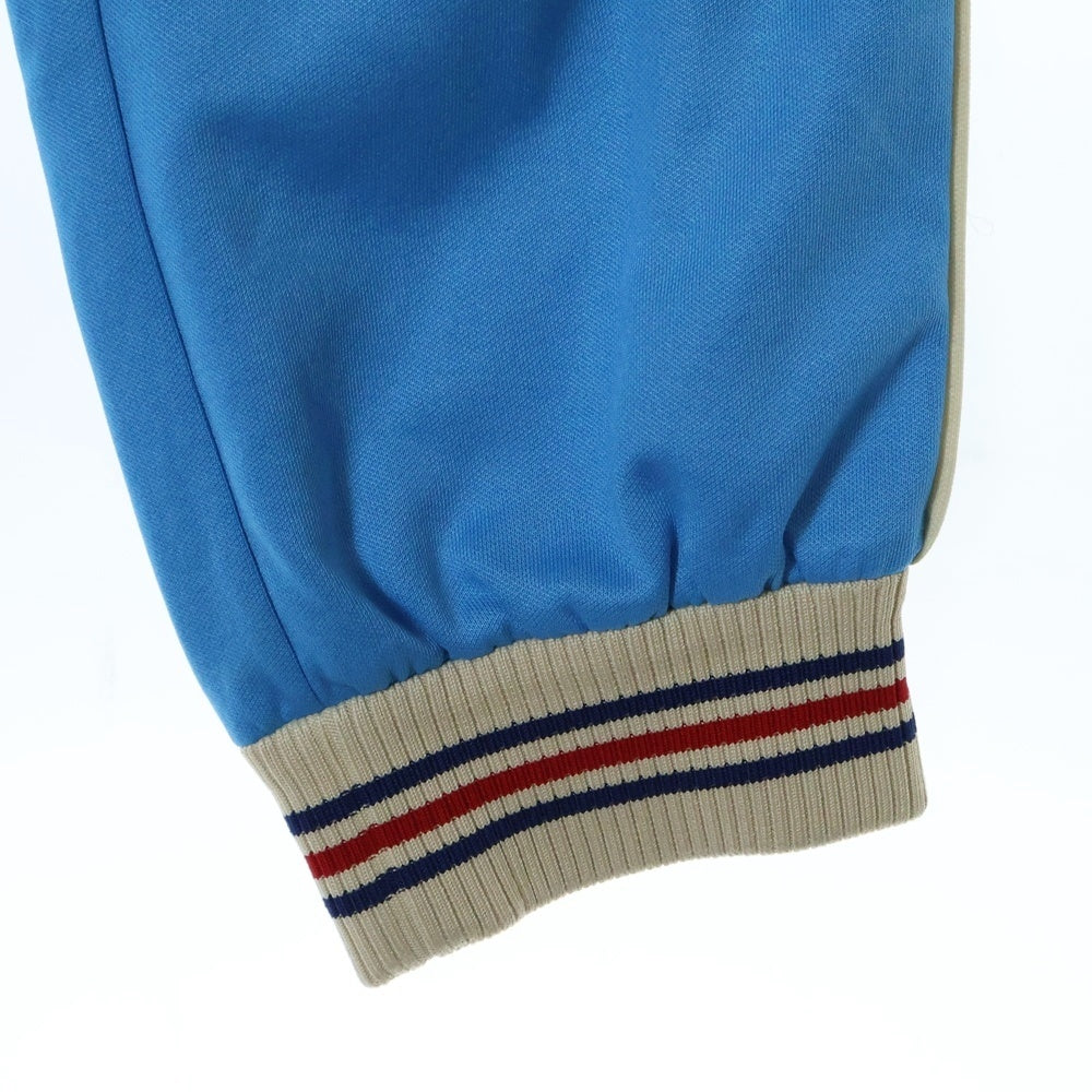 GUCCI(グッチ) 21SS ワッペンロゴ サイド ウェブ シェリーライン スウェット トラック ジョガーパンツ ライトブルー 650038