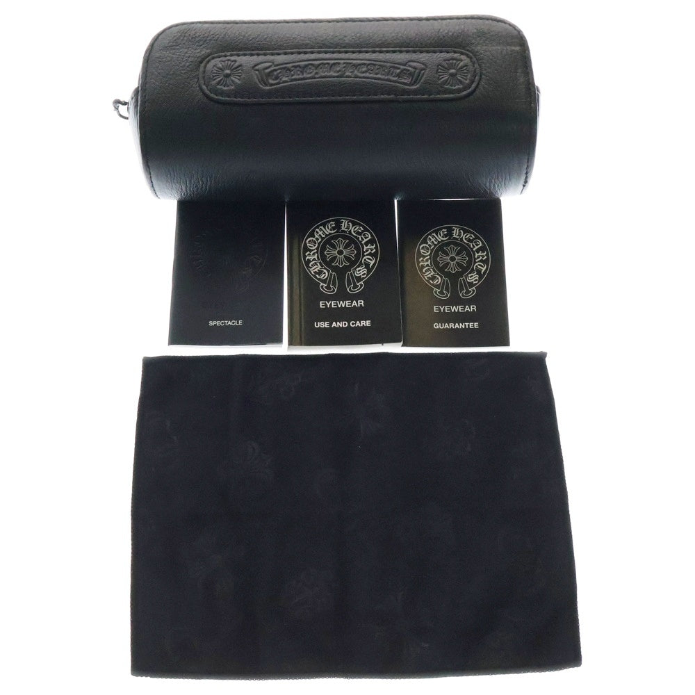 CHROME HEARTS(クロムハーツ) ELIXER ウェリントンフレーム クリアレンズ メガネ 眼鏡 アイウェア ブラック 度入り