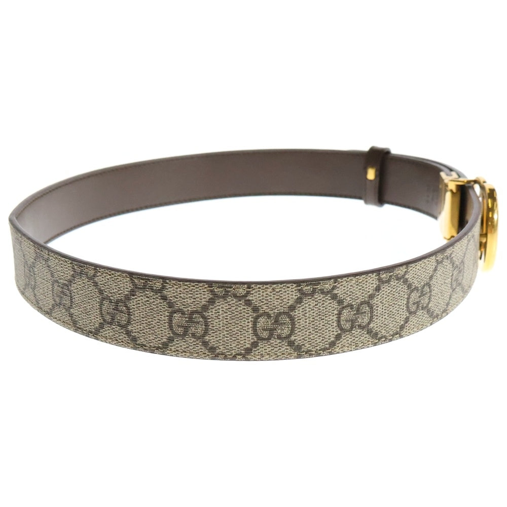 GUCCI(グッチ) GGマーモント リバーシブル ベルト グレー×ゴールド レザー 659417