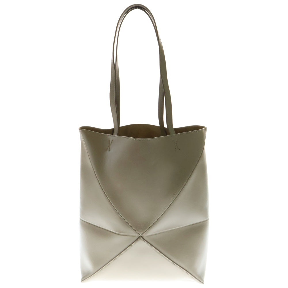 LOEWE(ロエベ) パズルフォルド トート ベージュ レザー ミディアム ショルダーバッグ トートバッグ