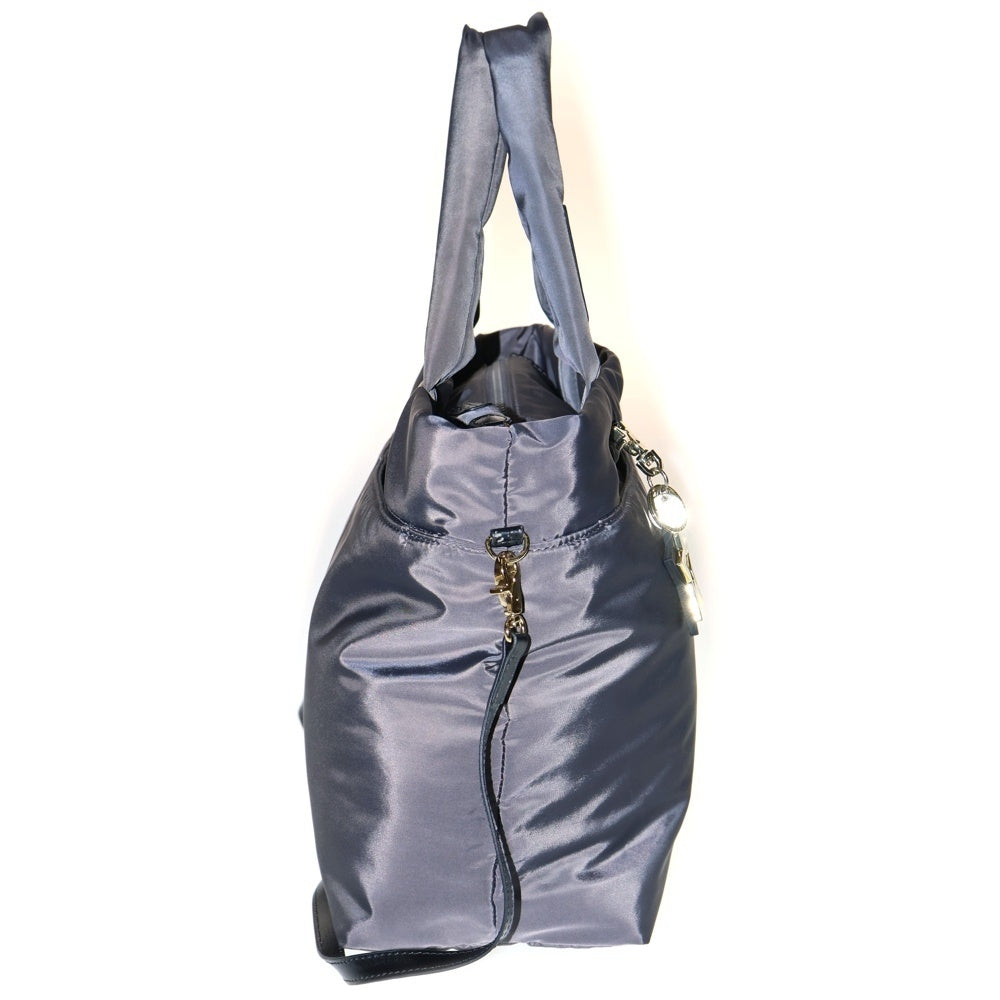 SEE BY CHLOE(シーバイクロエ) 2WAYバッグ ハンドバッグ トートバッグ ショルダーバッグ ナイロン×レザー ダークグレー