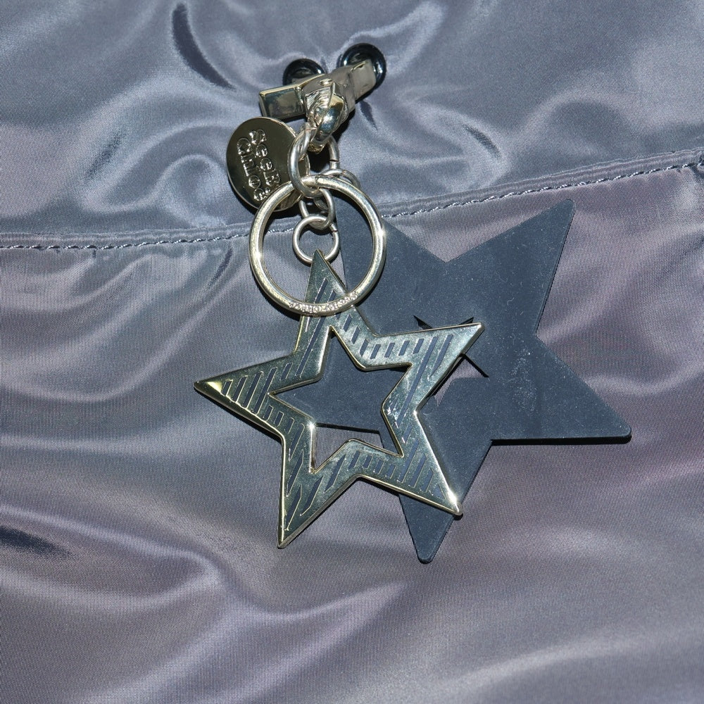 SEE BY CHLOE(シーバイクロエ) 2WAYバッグ ハンドバッグ トートバッグ ショルダーバッグ ナイロン×レザー ダークグレー