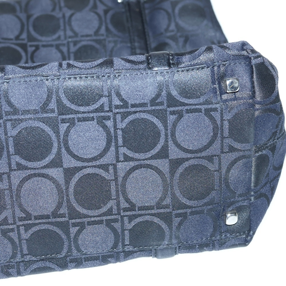 Salvatore Ferragamo(サルヴァトーレ フェラガモ) ガンチーニ ハンドバッグ ミニトートバッグ ブラック シルバー金具