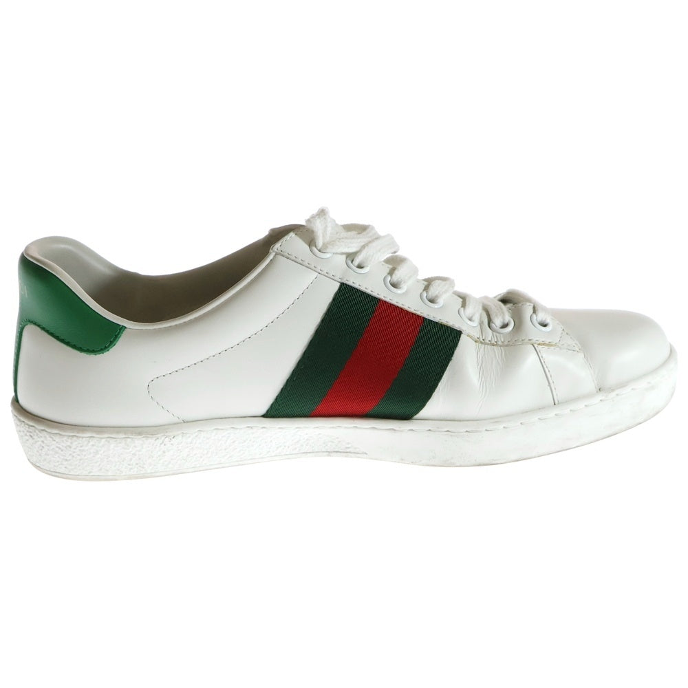 GUCCI(グッチ) エース キトゥン ウェブライン アニマル レザーローカットスニーカー ホワイト