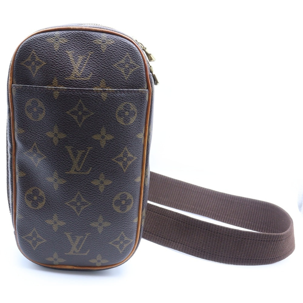 LOUIS VUITTON(ルイヴィトン) モノグラム ポシェットガンジュ ウエストバッグ ボディバッグ ブラウン ゴールド金具 レザー×PVC M51870