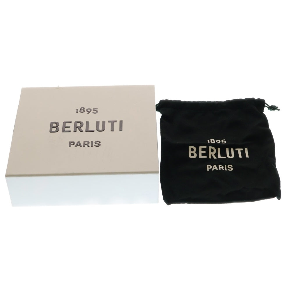 Berluti(ベルルッティ) Bロゴバックル リバーシブル カリグラフィ スクリットレザー ベルト シルバー/ブラウン