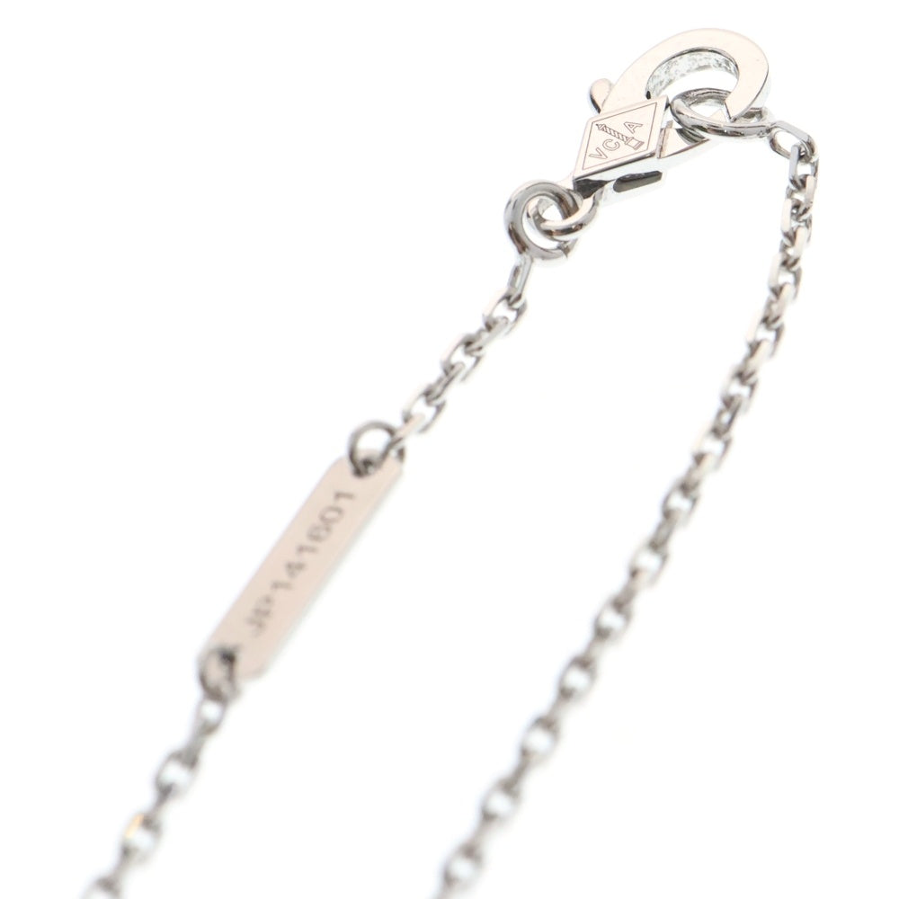 Van Cleef & Arpels(ヴァンクリーフアンドアーペル) ヴィンテージ アルハンブラ カルセドニー ネックレス ペンダント Au750 K18 WG ホワイトゴールド