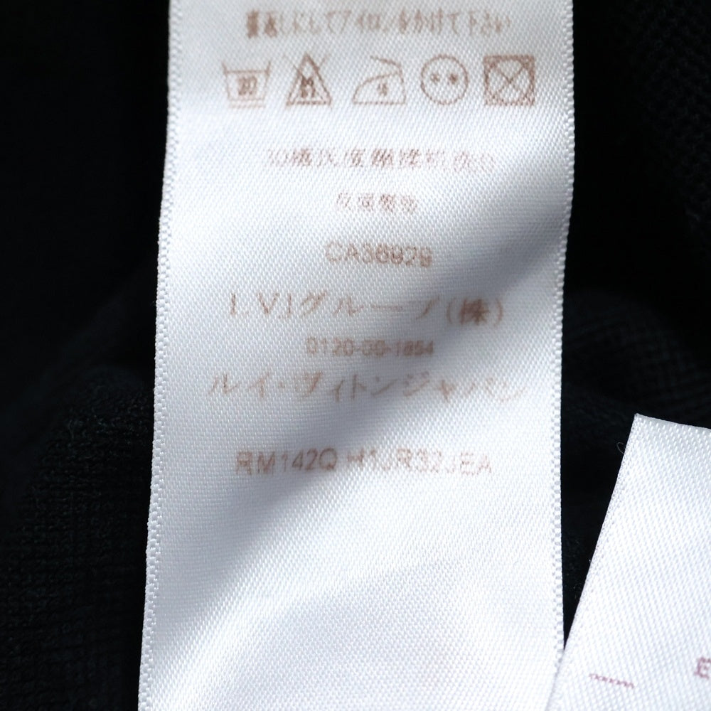 LOUIS VUITTON(ルイヴィトン) LVワンポイントロゴ刺繍 コットン 半袖ポロシャツ ブラック RM142Q H1JR32JEA