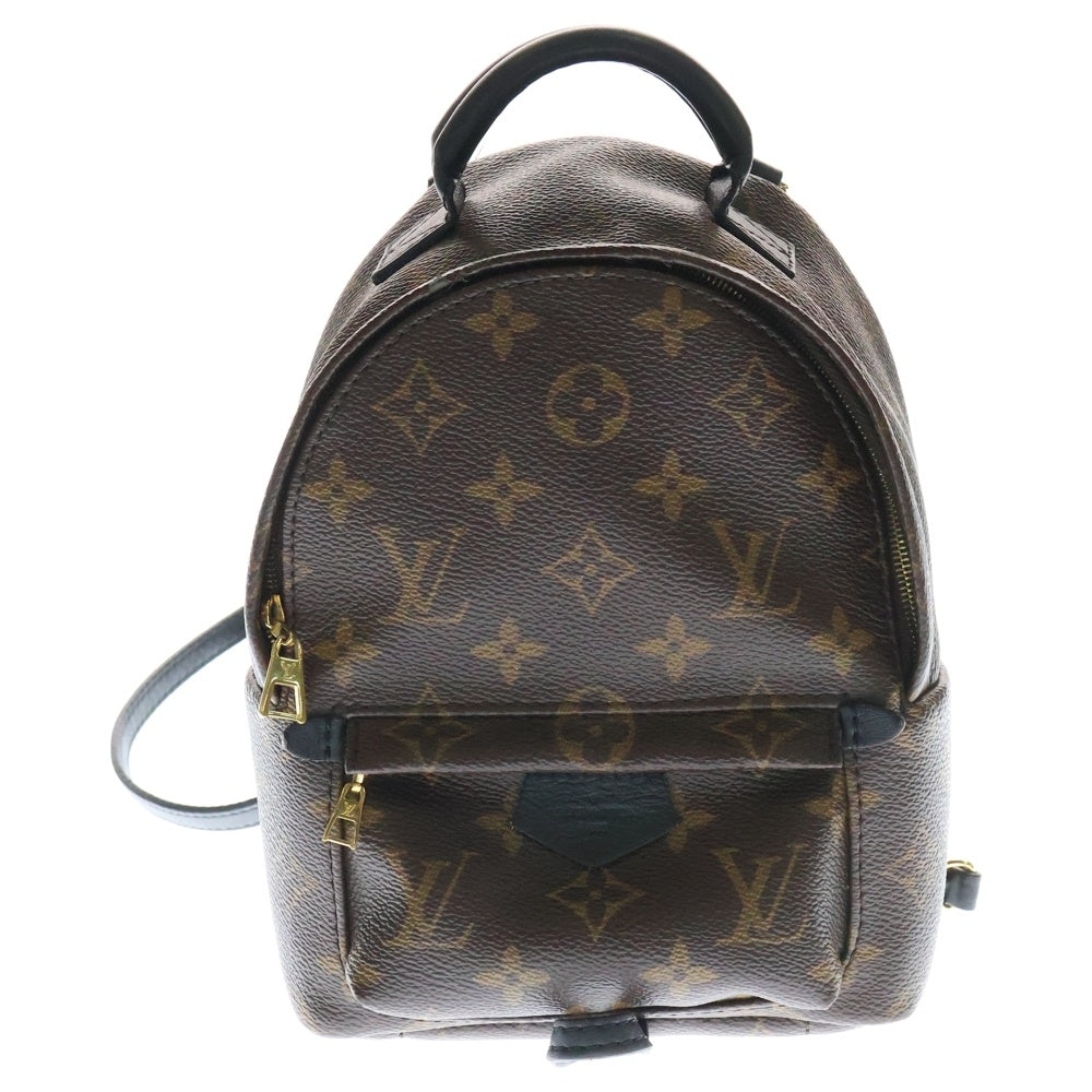 LOUIS VUITTON(ルイヴィトン) モノグラム パームスプリングスMINI レザーバックパック リュック ブラウン レディース M44873