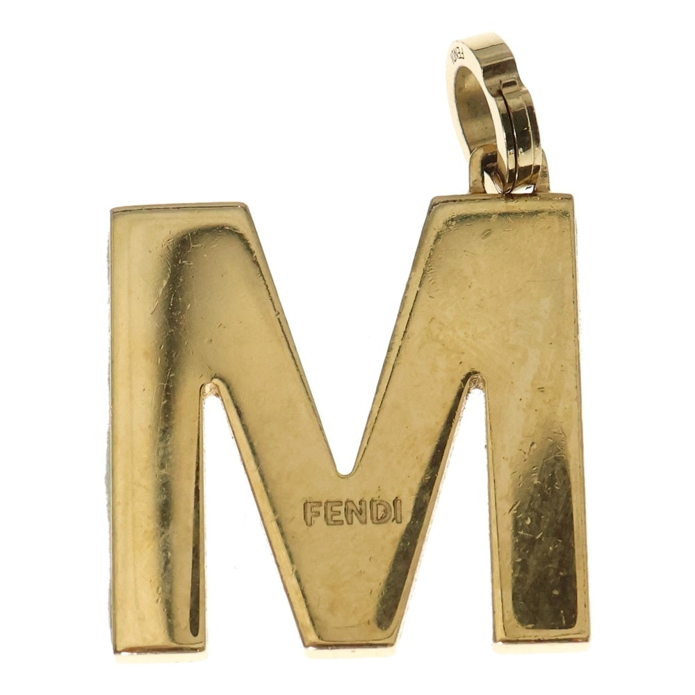 FENDI(フェンディ) アルファベット M チャーム ネックレス ペンダントトップ ゴールド