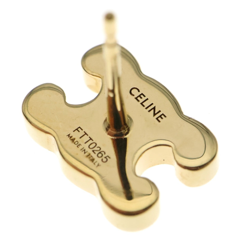 CELINE(セリーヌ) トリオンフ ラインストーン ピアス GP ゴールド