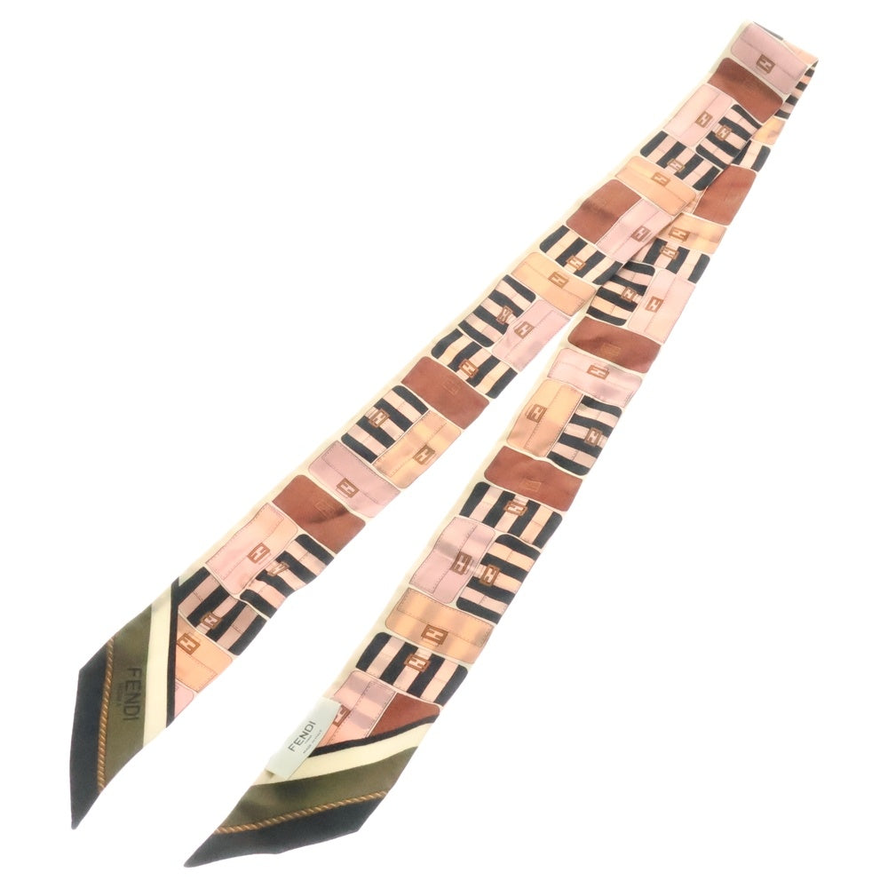 FENDI(フェンディ) ラッピー ツイリー ピンク系 スカーフ シルク