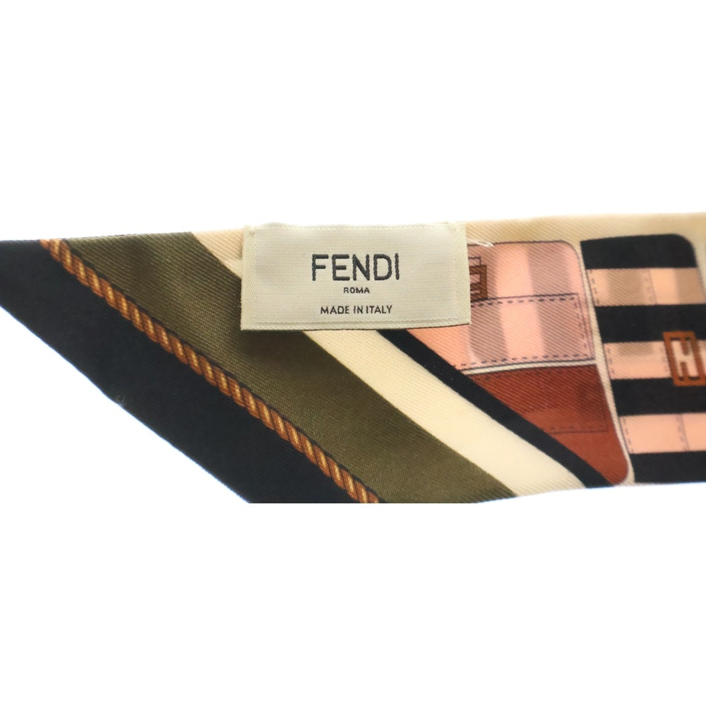 FENDI(フェンディ) ラッピー ツイリー ピンク系 スカーフ シルク