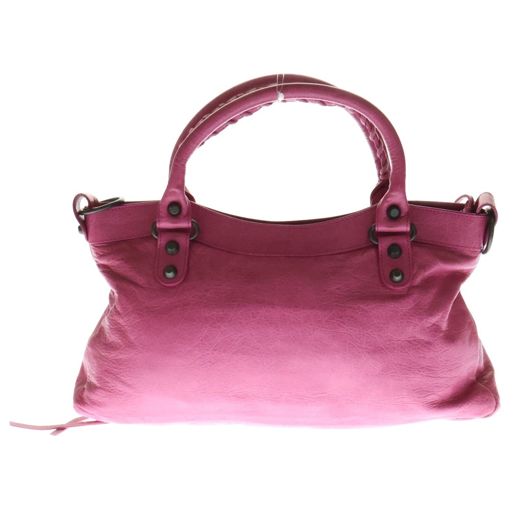 BALENCIAGA(バレンシアガ) The First Bag ザファースト 2WAY レザーワンショルダーバッグ ハンドバッグ ピンク レディース 103208