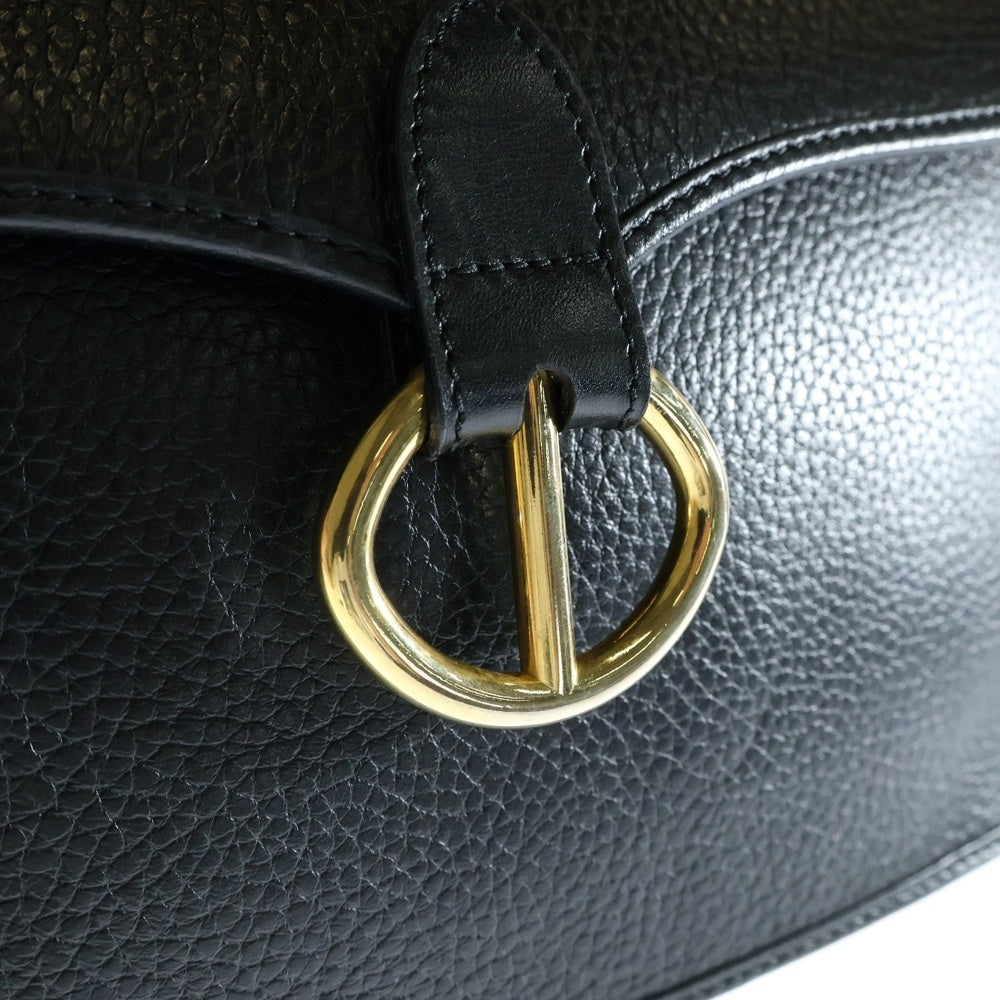 Christian Dior(クリスチャンディオール) CDロゴ レザーショルダーバッグ ブラック レディース